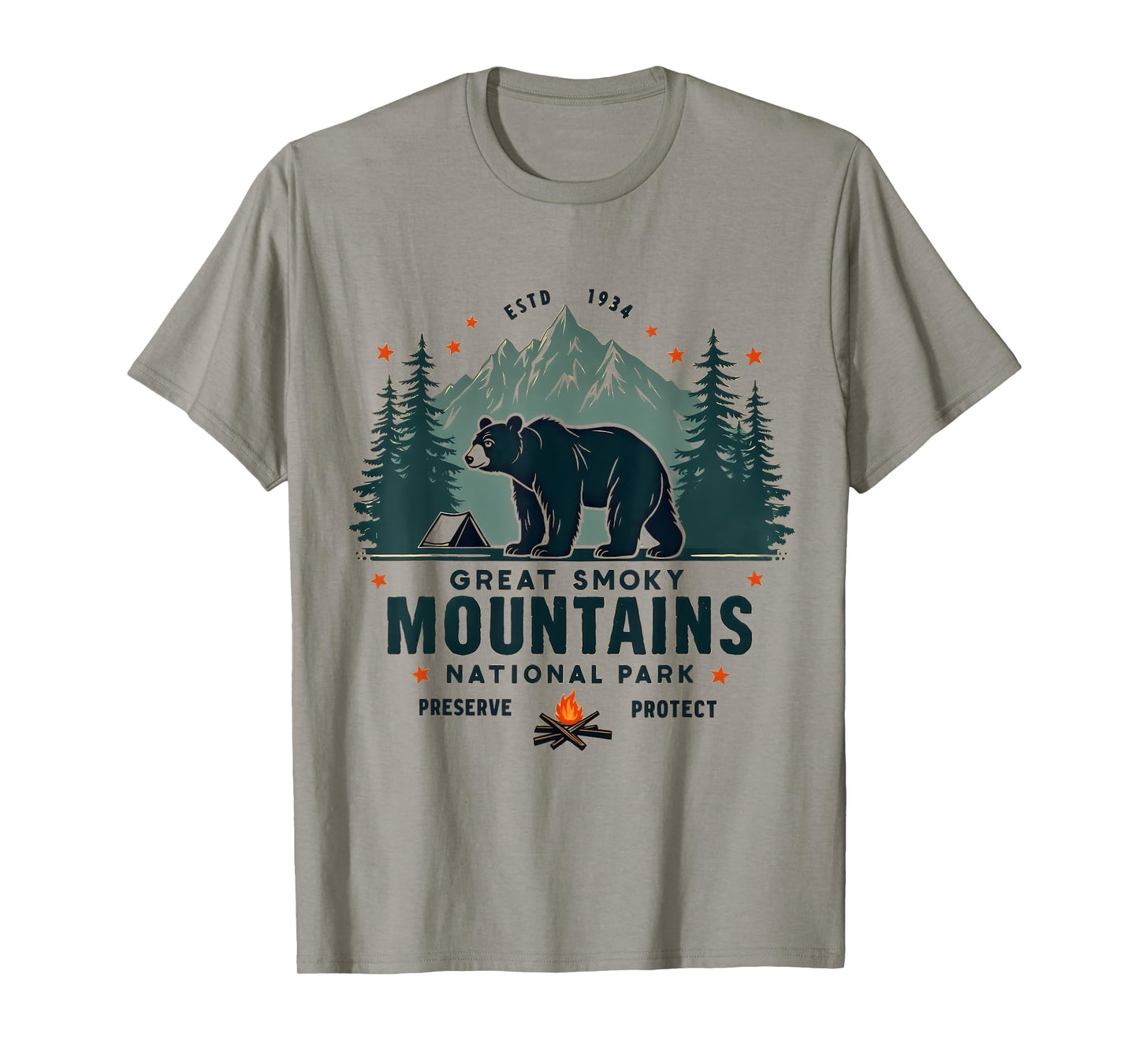 Great Park Smoky Mountains Bear Hiking Adventure T-Shirt
