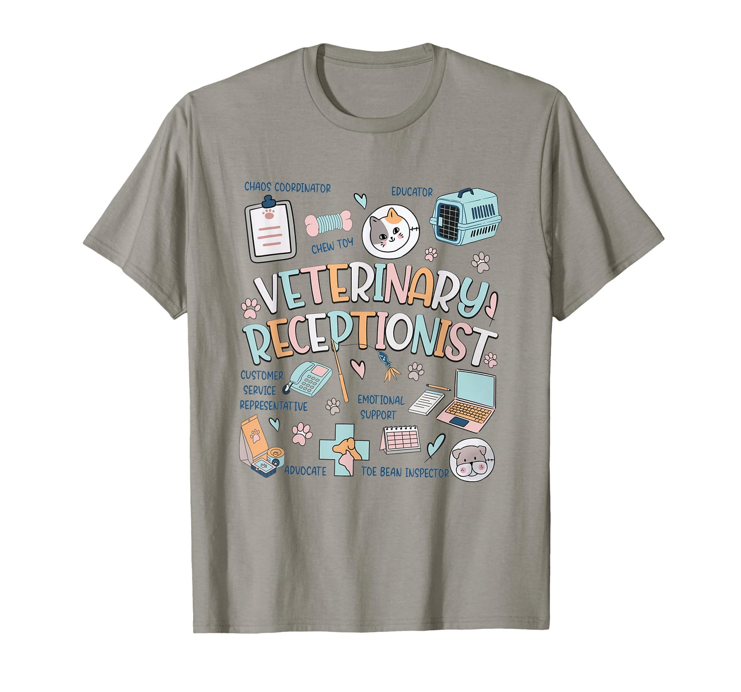 Veterinary Receptionist Pet Lover Future Vet Assistant T-Shirt