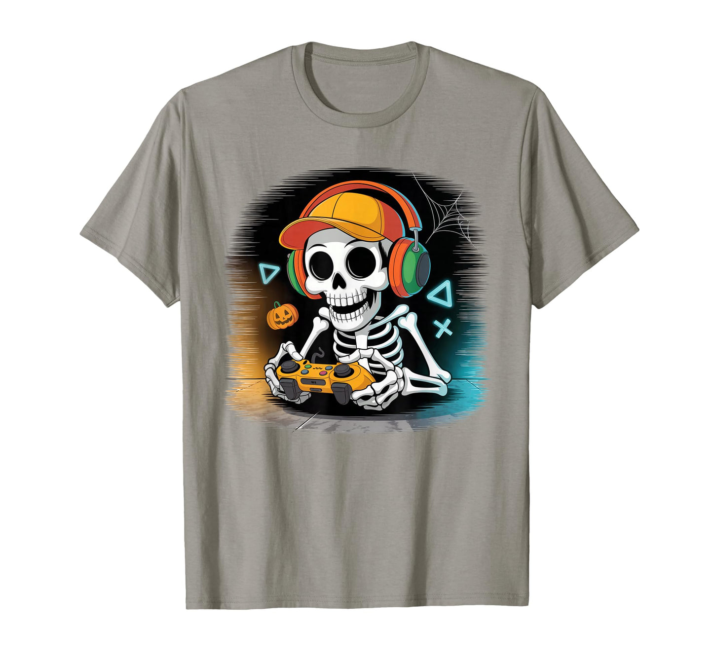 Boy Toddler Halloween Skeleton Gamer Video Gaming Boys Kids T-Shirt