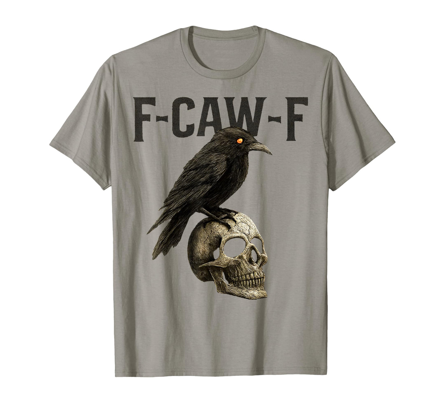 Funny F Caw F Raven Bird Gothic Graphic Halloween Crow Pun T-Shirt