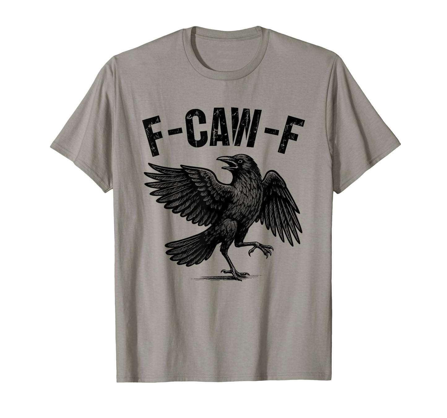 F-Caw-F Black Crow Funny Black Bird Crow Halloween Graphic T-Shirt