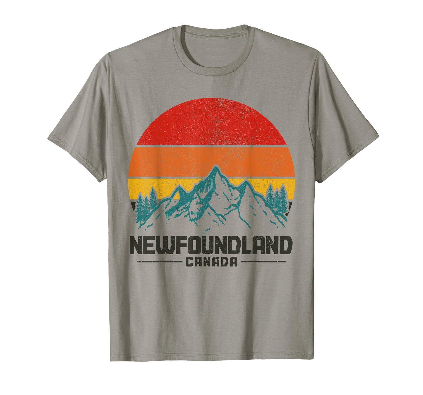 Newfoundland Canada Vintage Mountains Hiking Nature Canadian T-Shirt