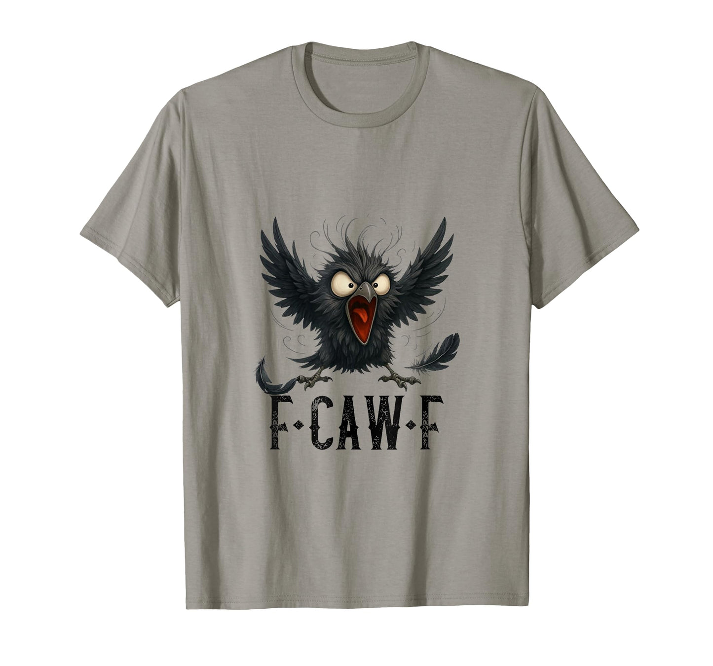 F-Caw-F Funny Black Bird Moon Gothic T-Shirt
