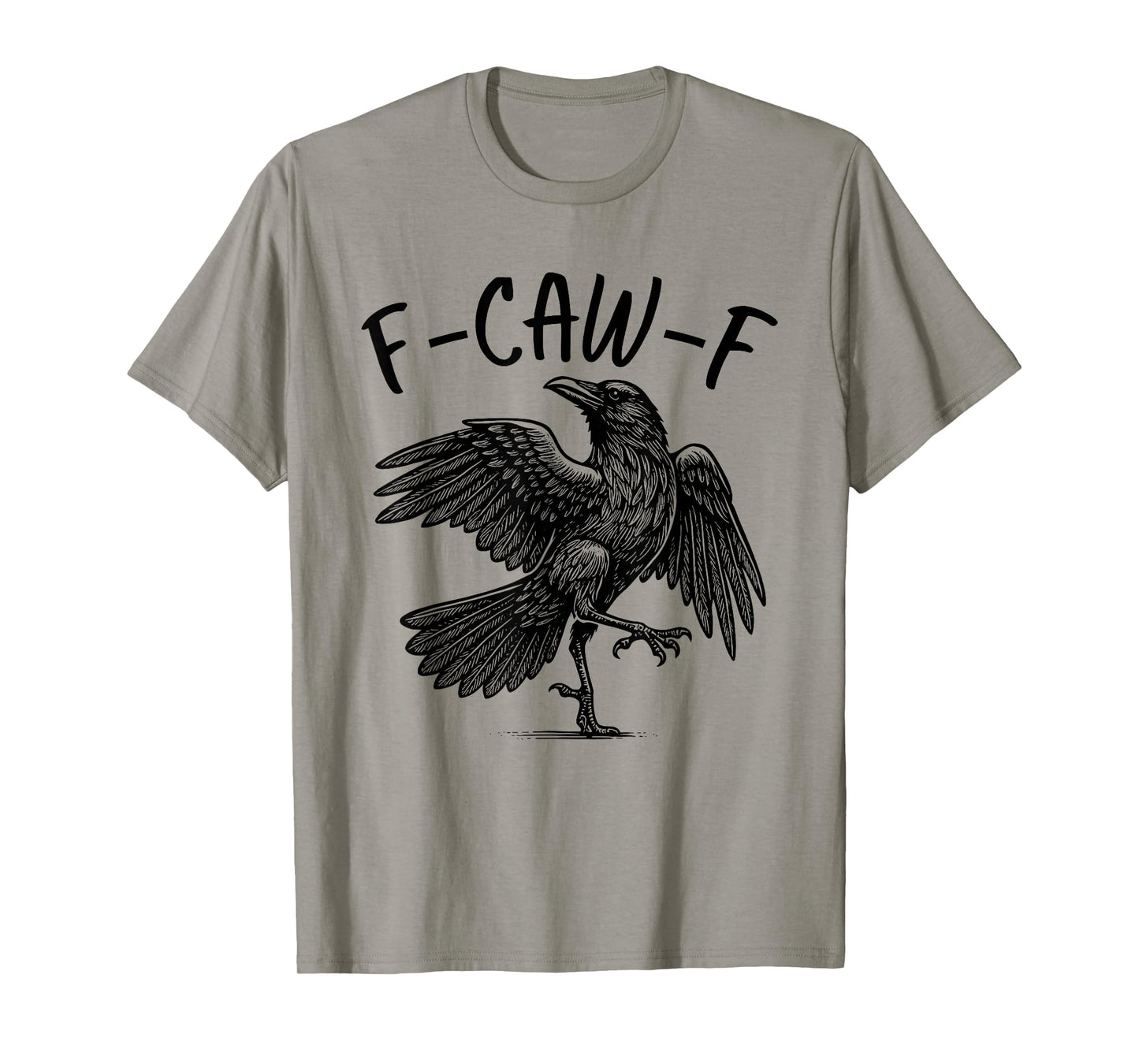 F-Caw-F Black Crow Funny Black Bird Crow Halloween Graphic T-Shirt
