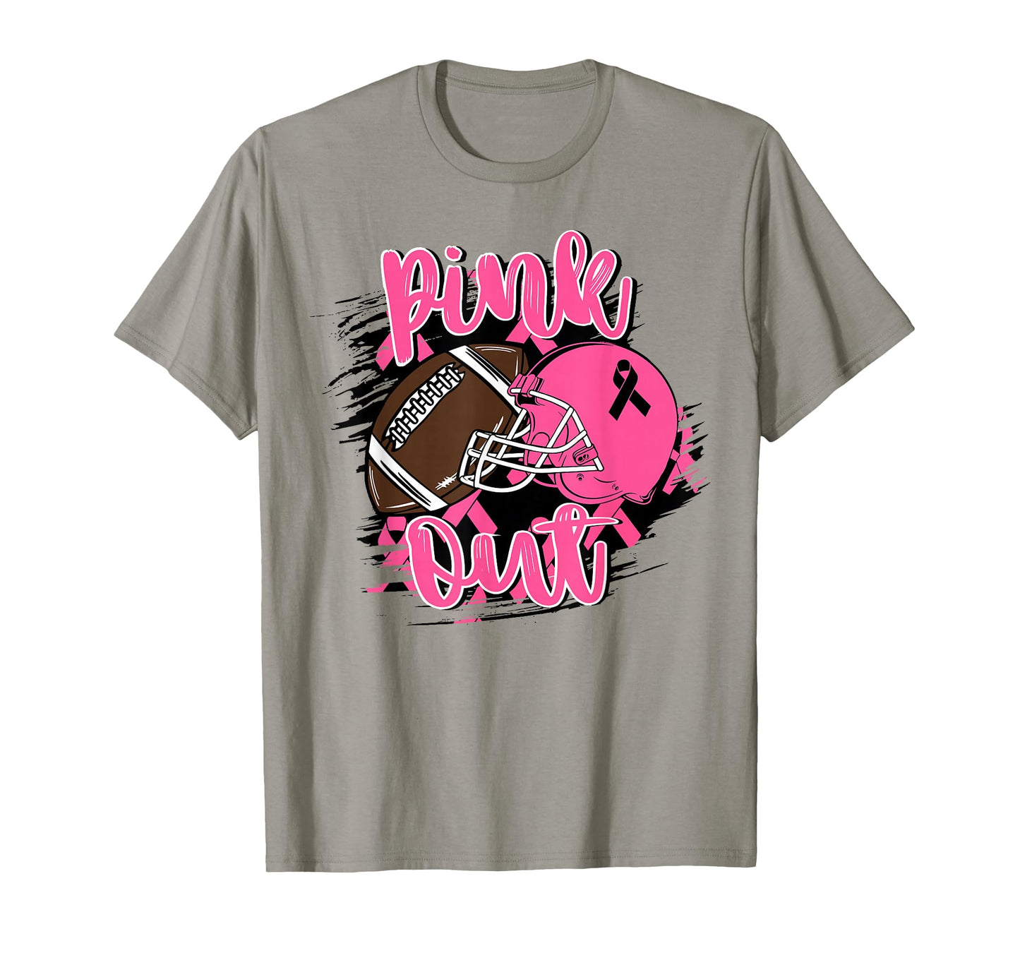 Pink Out American Football Breast Cancer Awareness Warrior T-Shirt
