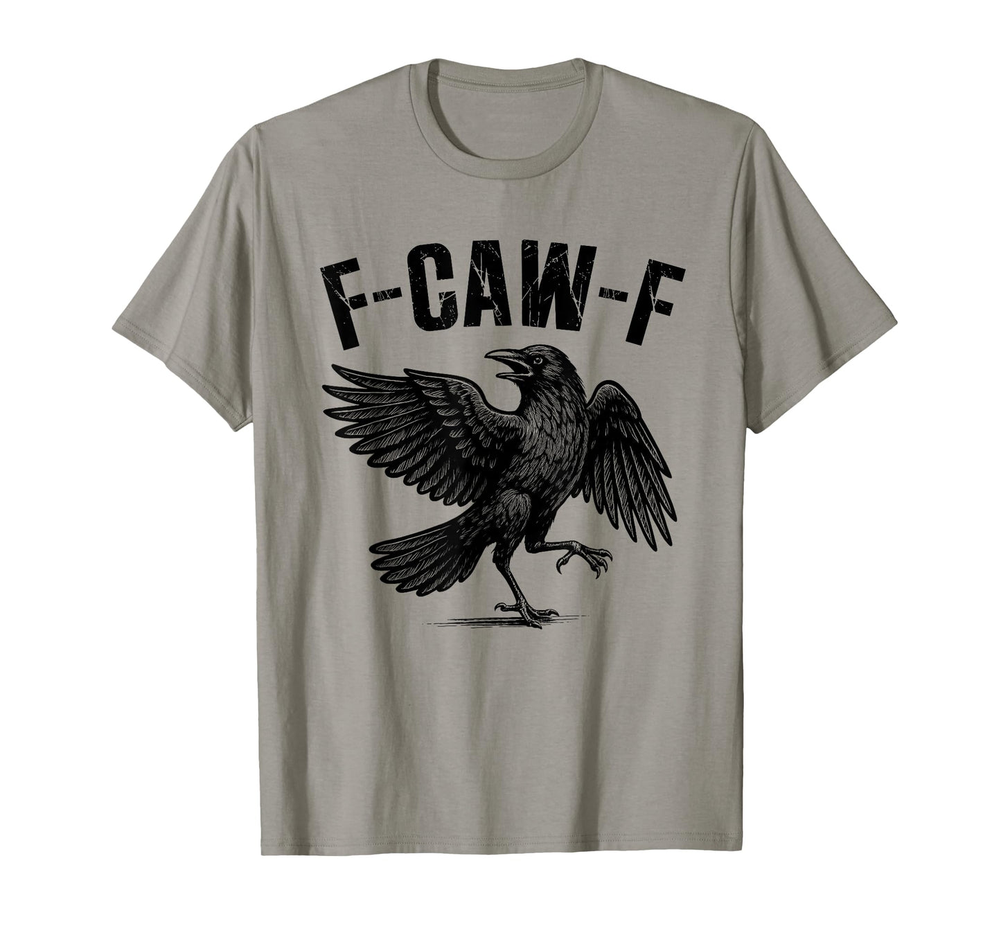 F-Caw-F Black Crow Funny Black Bird Crow Halloween Graphic T-Shirt