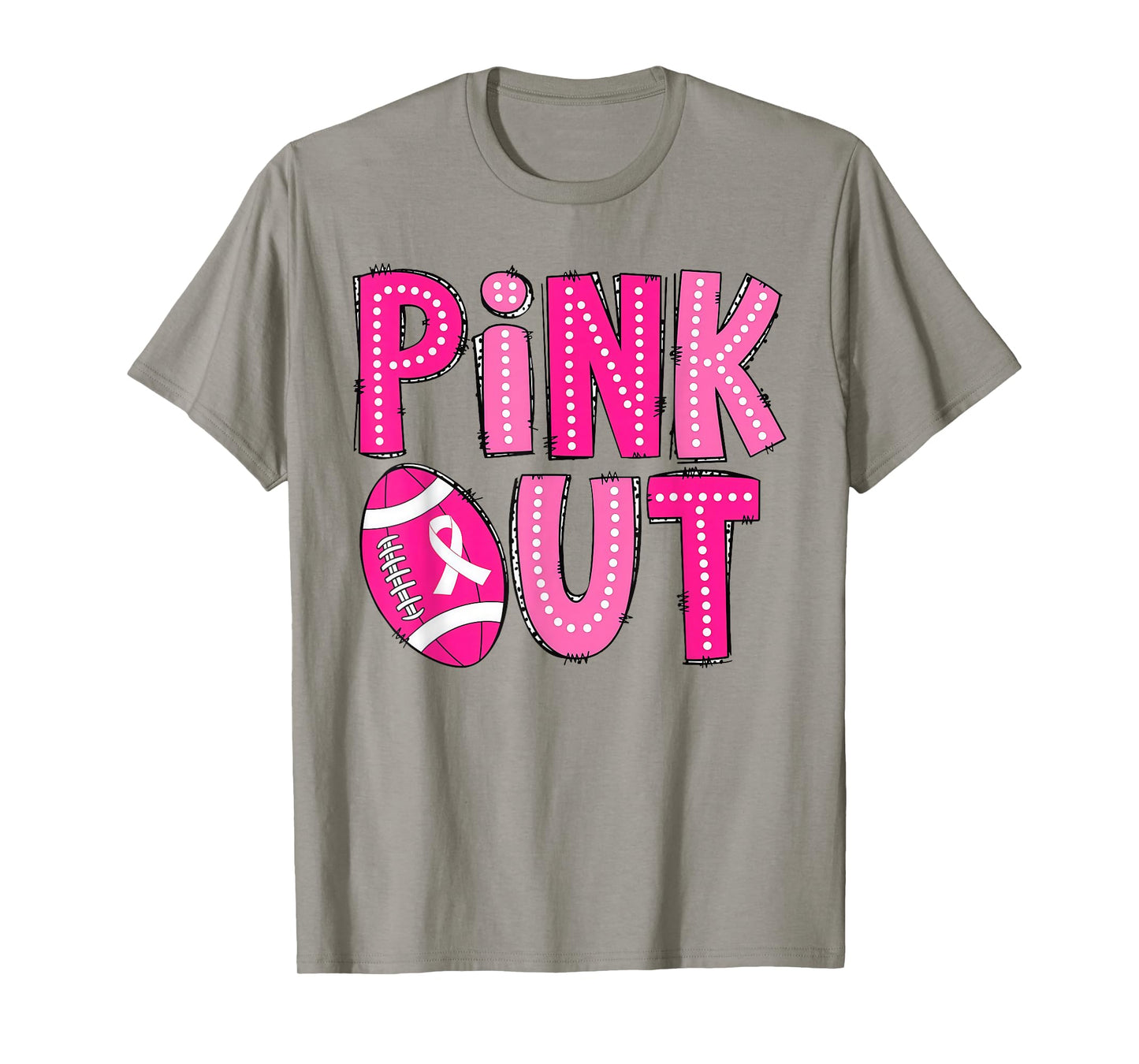 Pink Out American Football Tackle Breast Cancer Awareness T-Shirt