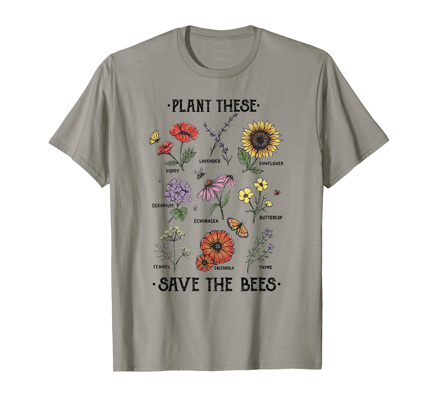 Plant These Save The Bees Flowers Gardening T-Shirt