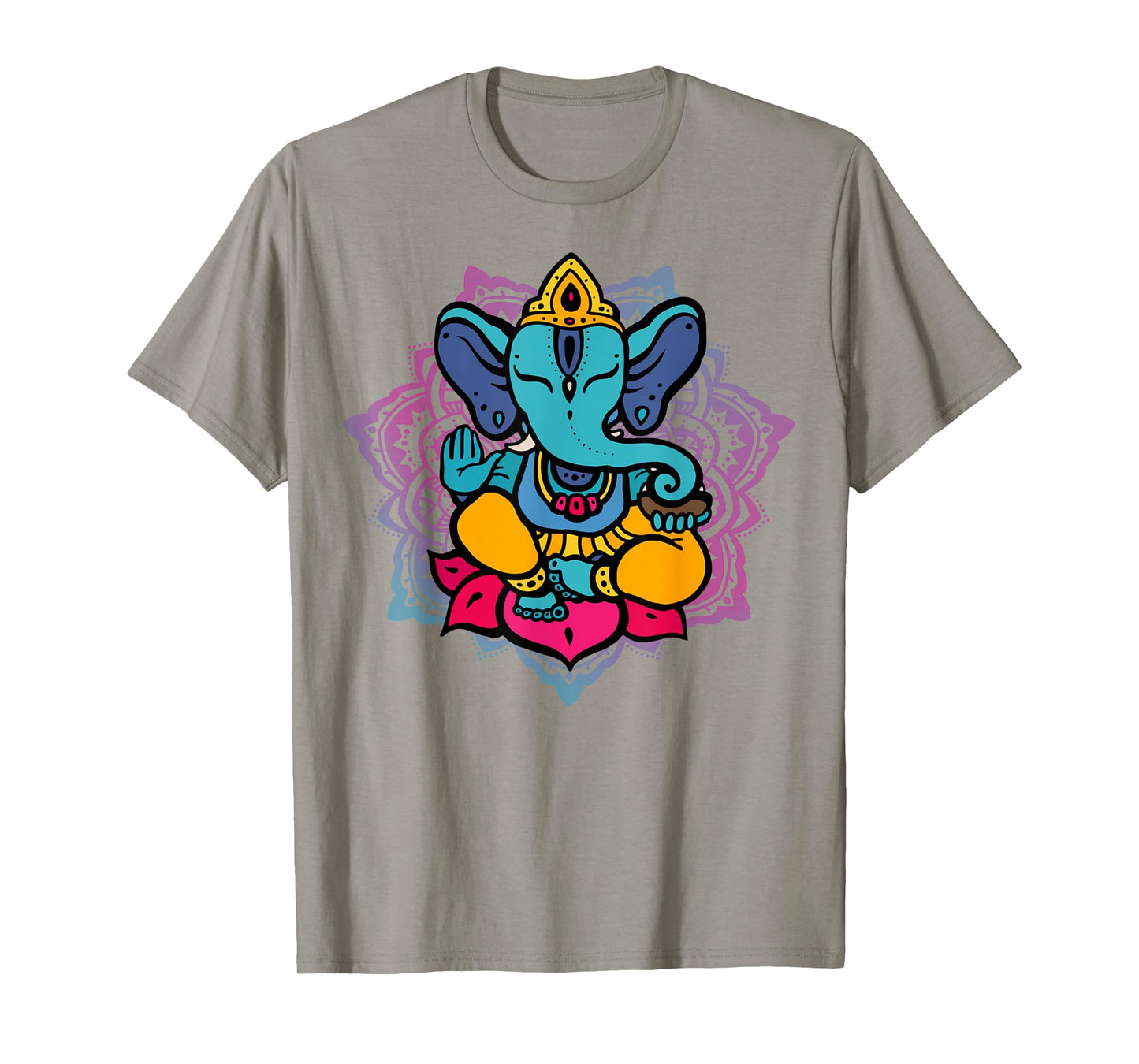 Beautiful Ganesha in Yoga Lotus Meditation Mandala T-Shirt T-Shirt