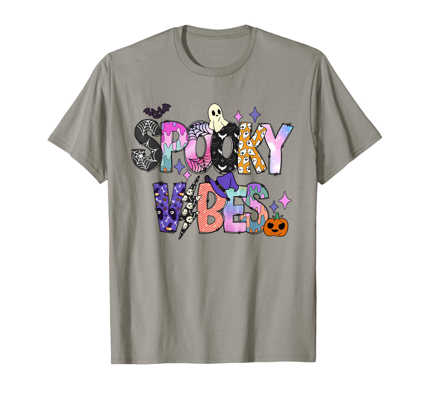 Spooky Vibes Halloween Costume Spooky Season Womens Girl Kid T-Shirt