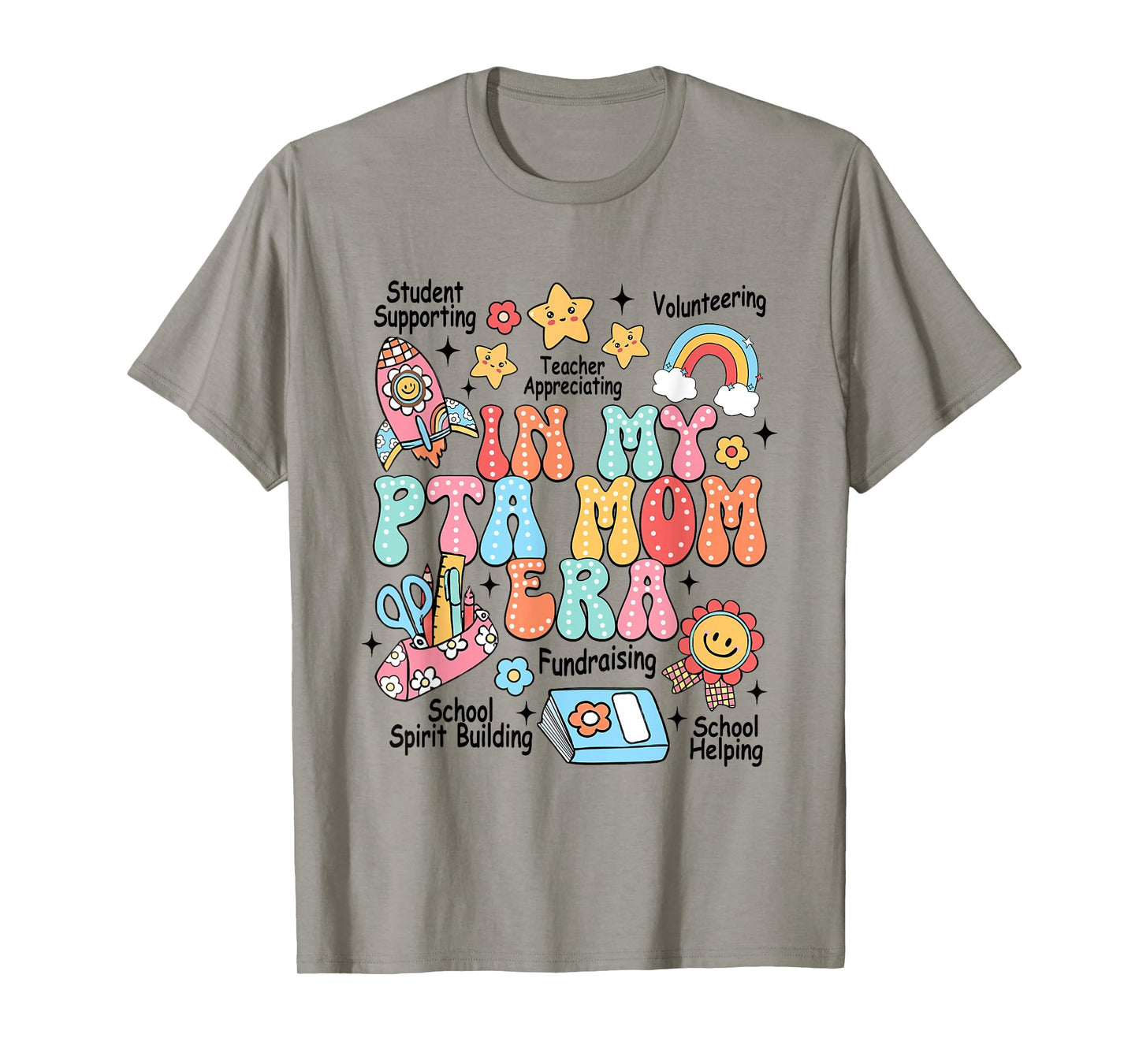 Retro In My PTA Mom Era Parent Organization Team Teacher T-Shirt