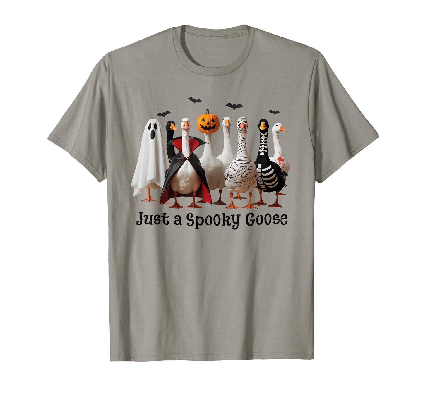 Just a Spooky Goose Funny Halloween Goose Costume T-Shirt