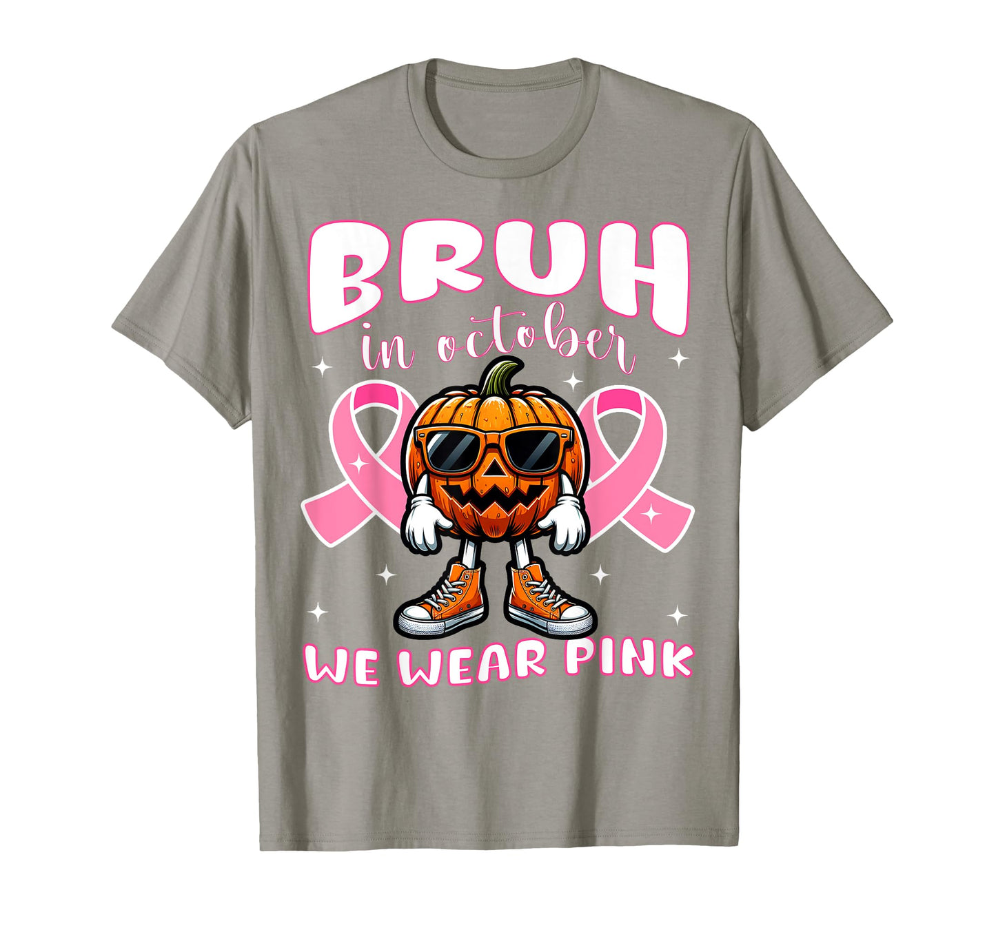 Breast Cancer Awareness For Girls Boys Kid Halloween Pumpkin T-Shirt