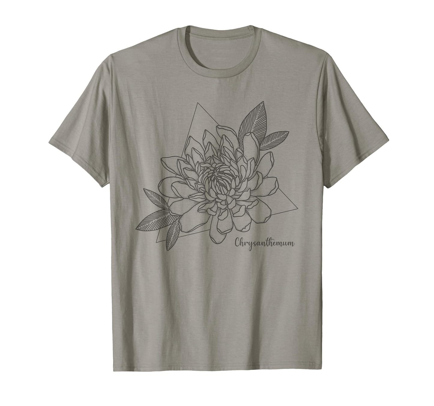 Chrysanthemum Flower Minimalist Aesthetic Abstract Vintage T-Shirt