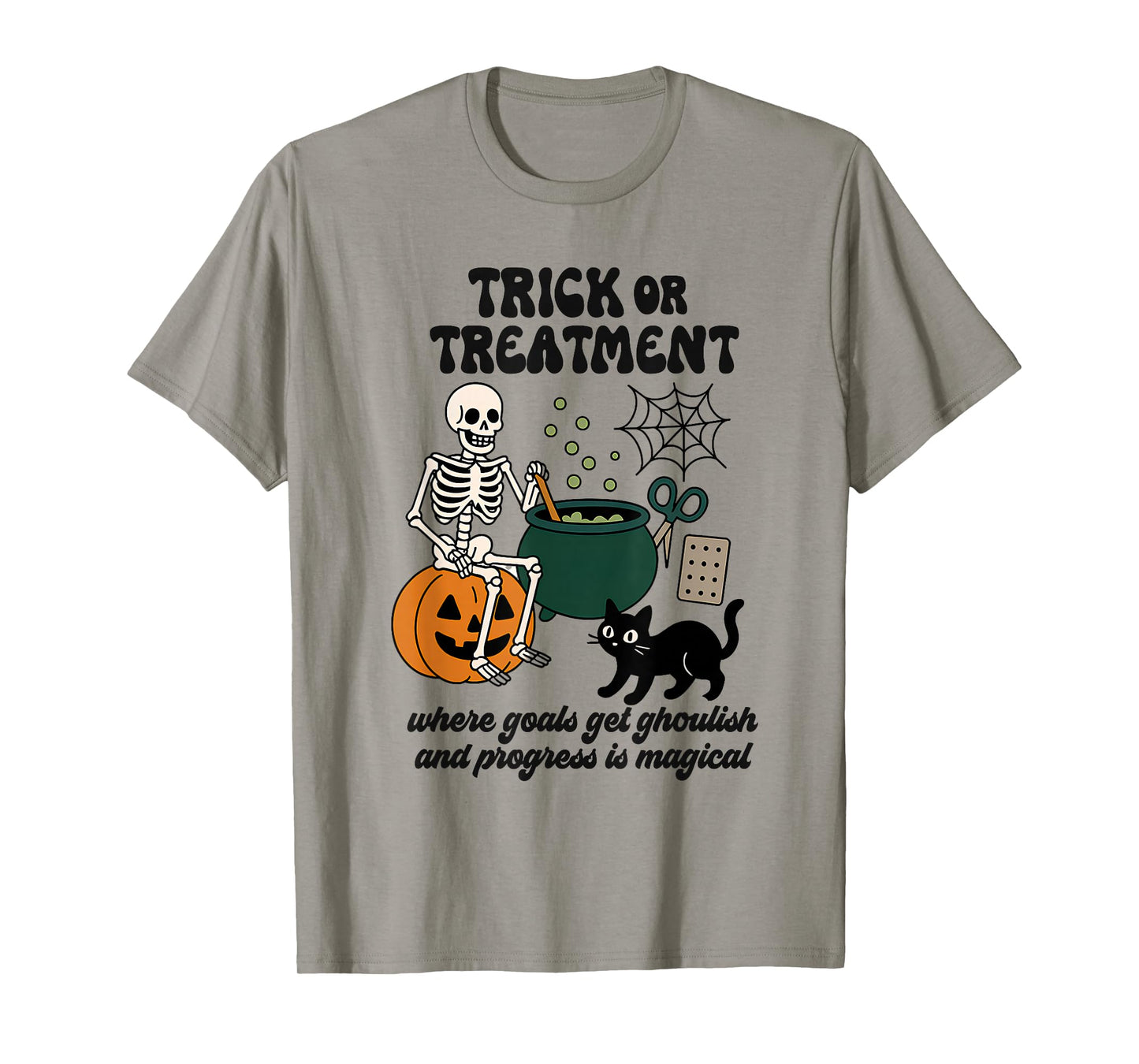Trick Or Treatment OT Halloween, Skeleton Therapist Tee T-Shirt