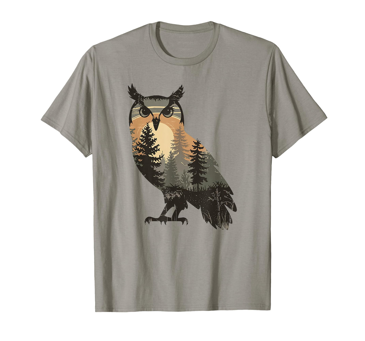 Owl Hunting Hiking Outdoor Camping Forest Men Women Owl T-Shirt