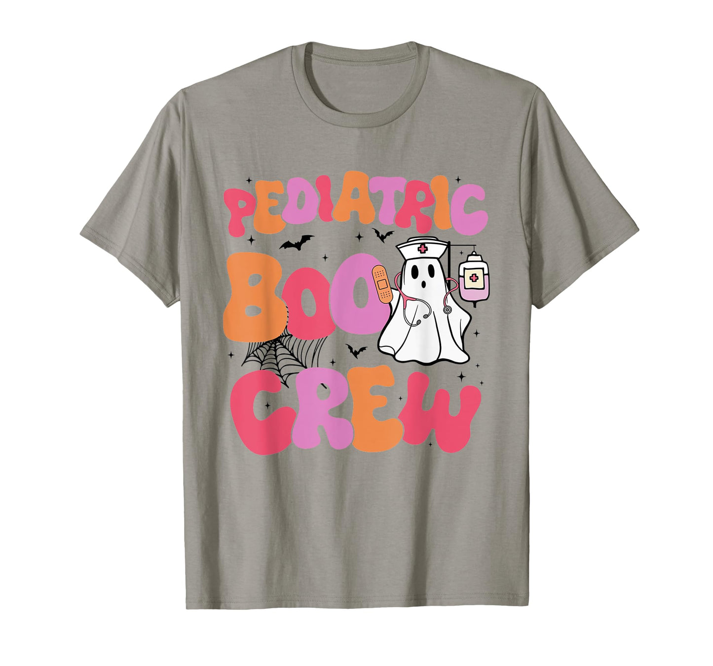 Pediatric Boo Crew Retro Halloween Ghosts Peds Nurse T-Shirt