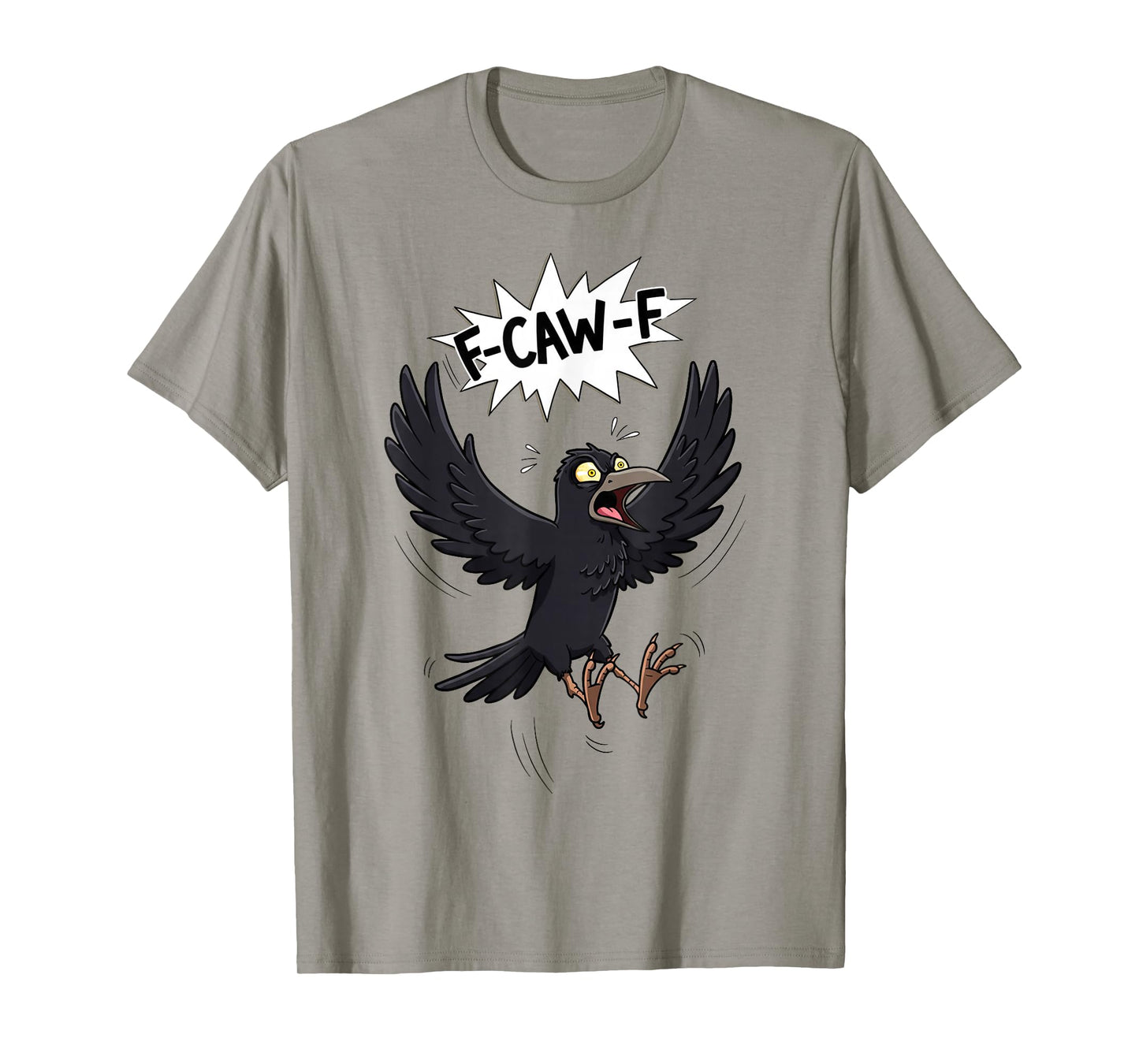 F-Caw-F Black Crow Funny Black Bird Moon Gothic Adult Humor T-Shirt