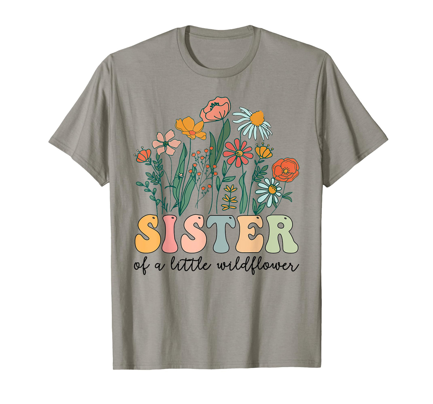 Sister Of The Little Wildflower Birthday Party Baby Shower T-Shirt