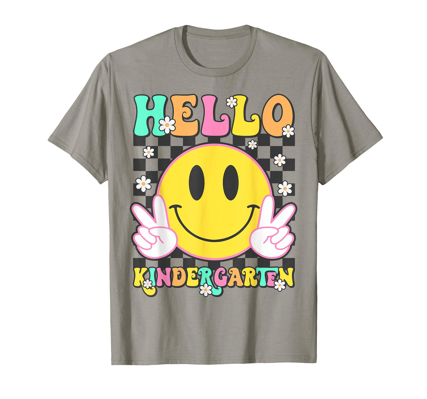 Hello Kindergarten Smile Face Back to School Girl Kid T-Shirt