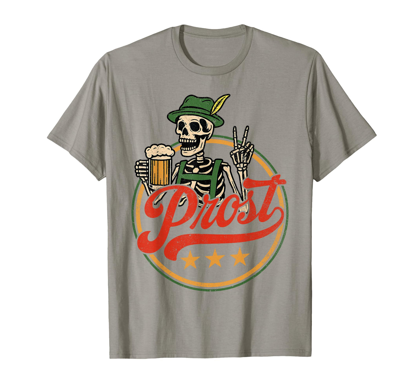 Oktoberfest Skeleton Prost German Beer Festival Men Women T-Shirt