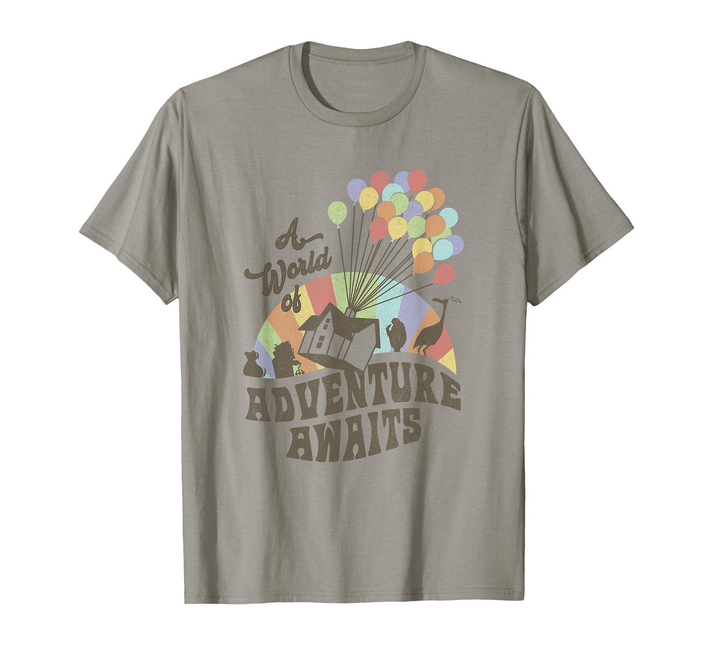Disney Pixar Up A World Of Adventure Awaits Distressed Logo T-Shirt