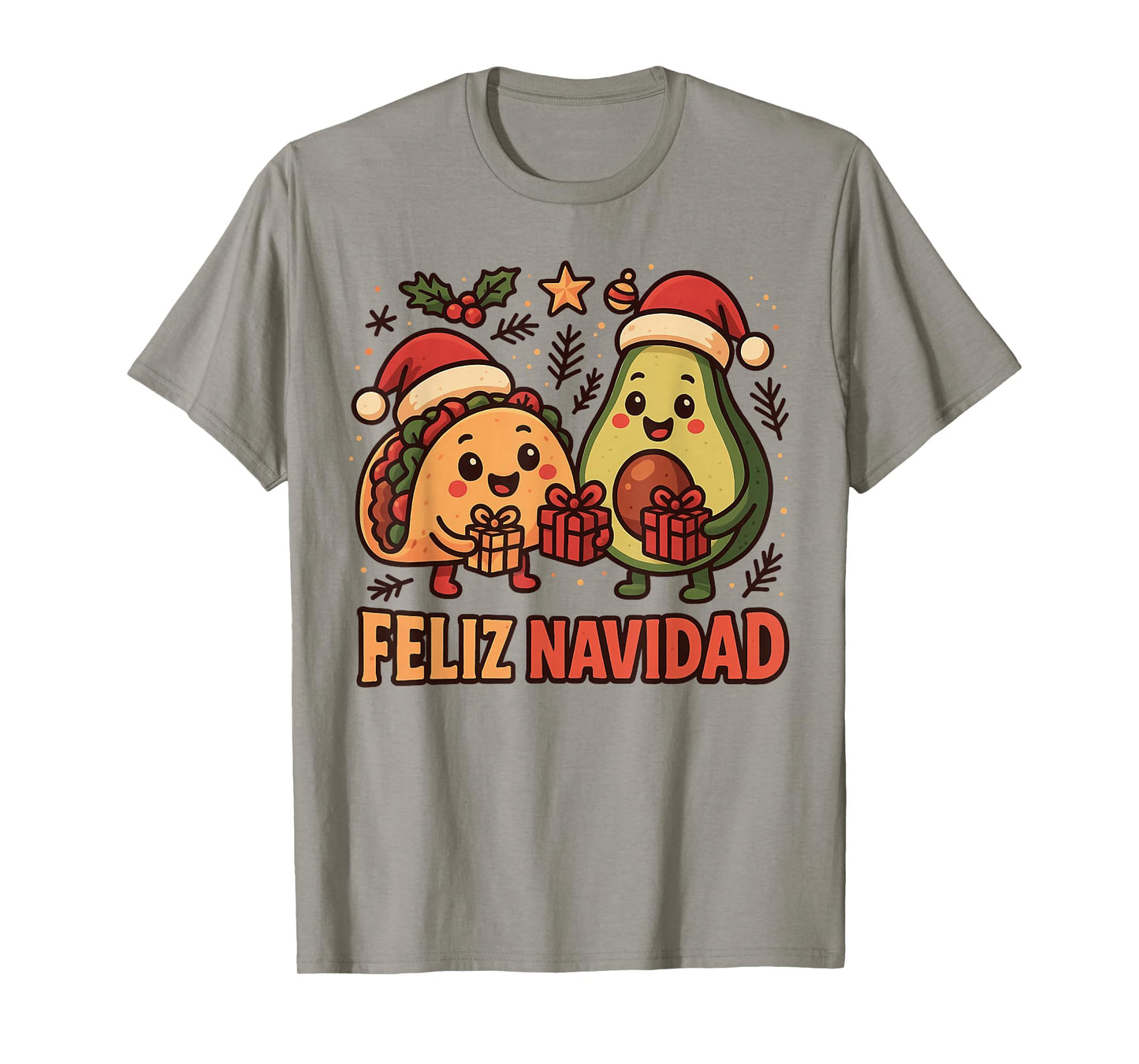 Feliz Navidad Avocado Tacos Mexican Xmas Family Matching T-Shirt