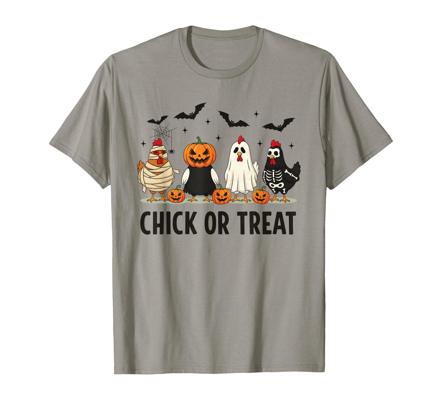 Funny Chick Or Treat Halloween Costume Pumpkin Ghost Mummy T-Shirt
