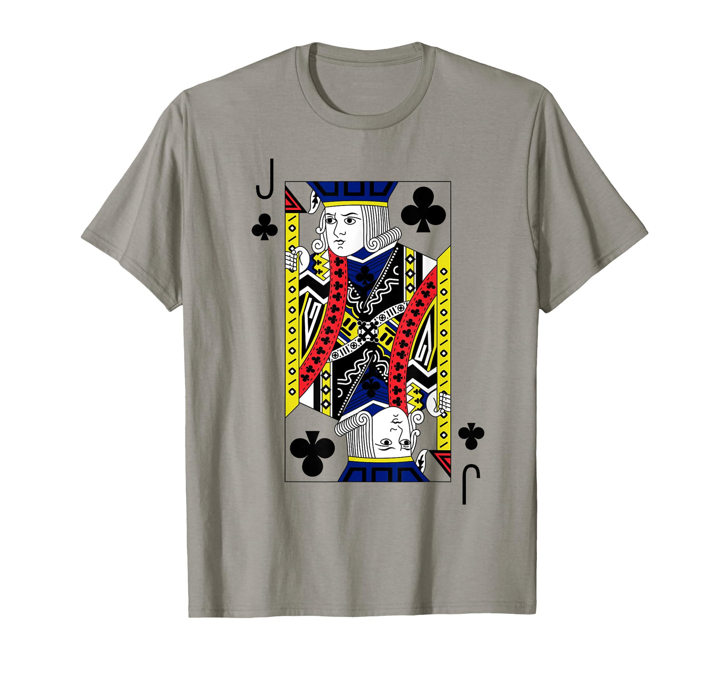 Jack of Clubs Playing Cards Halloween Party Costume Vintage T-Shirt