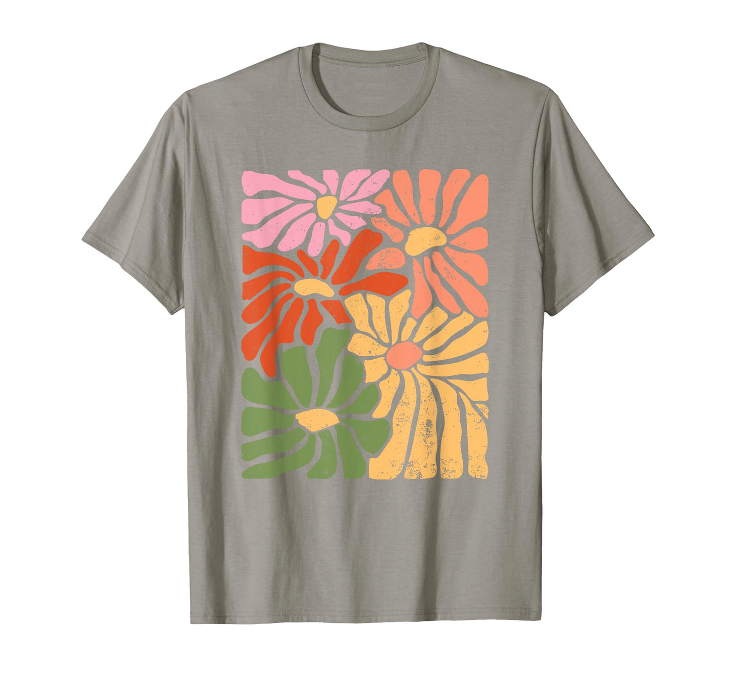 Womens Boho Floral Wildflower Cute Daisy Flower Botanical T-Shirt