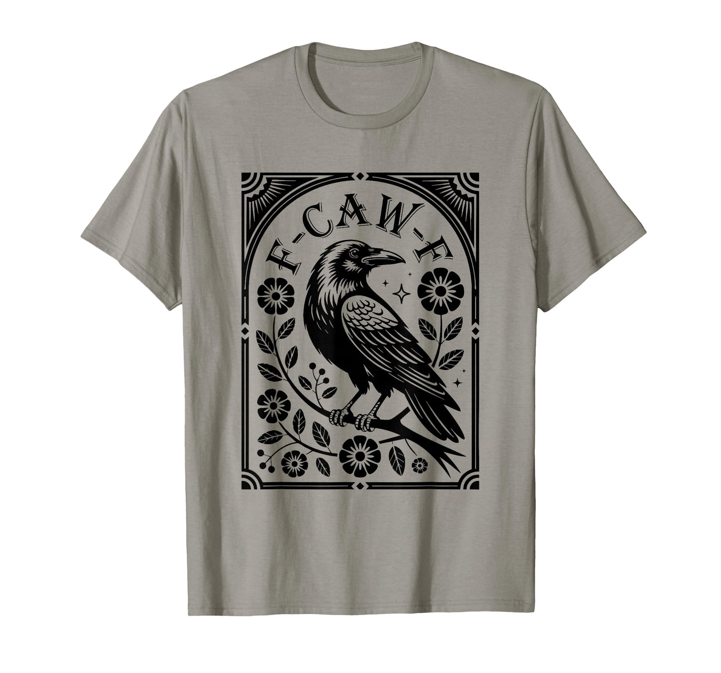 F Caw F Funny Crow Tarot Card T-Shirt