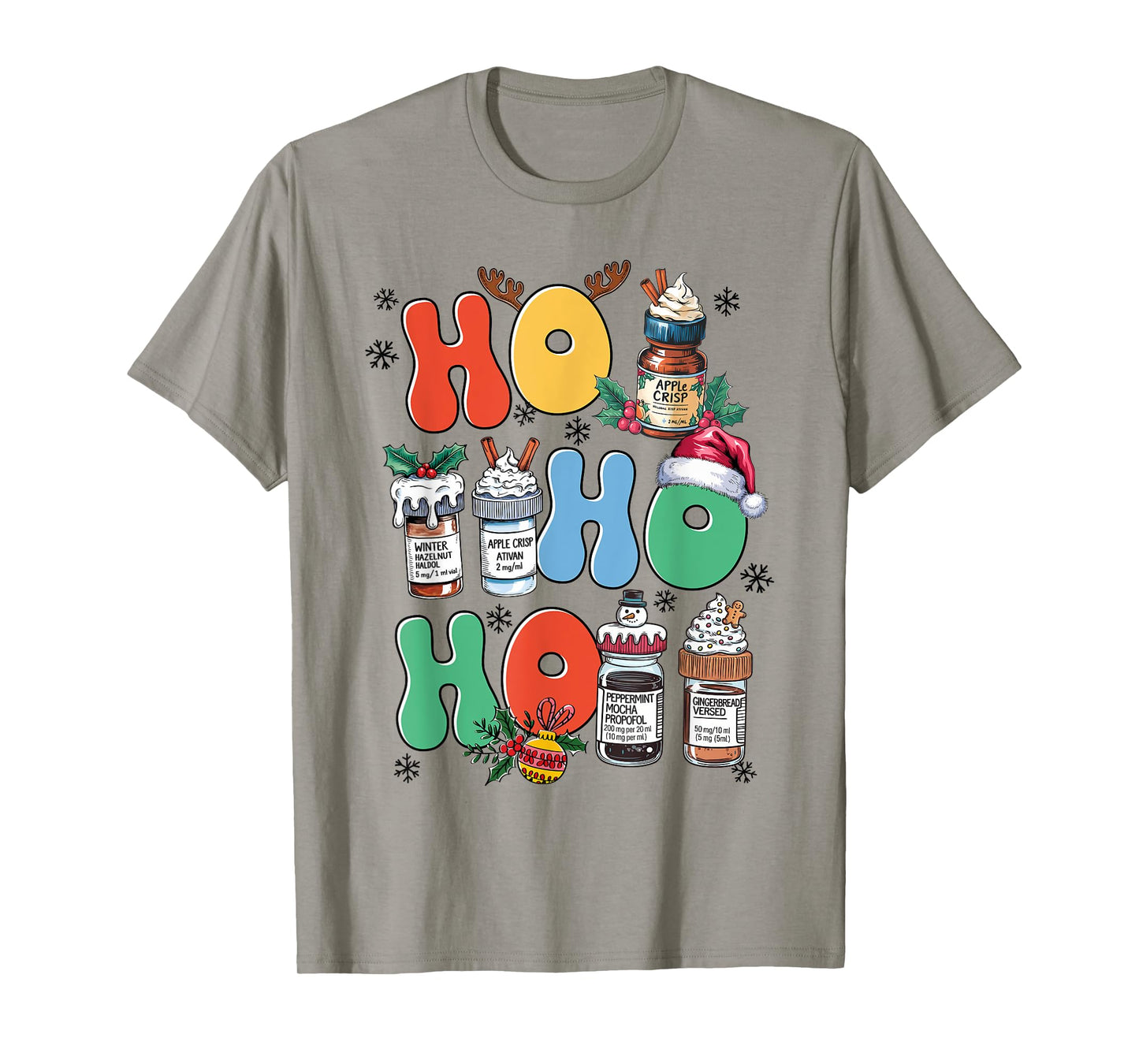 Funny Christmas ER Nurse Santa Ho Ho Medical Nursing T-Shirt