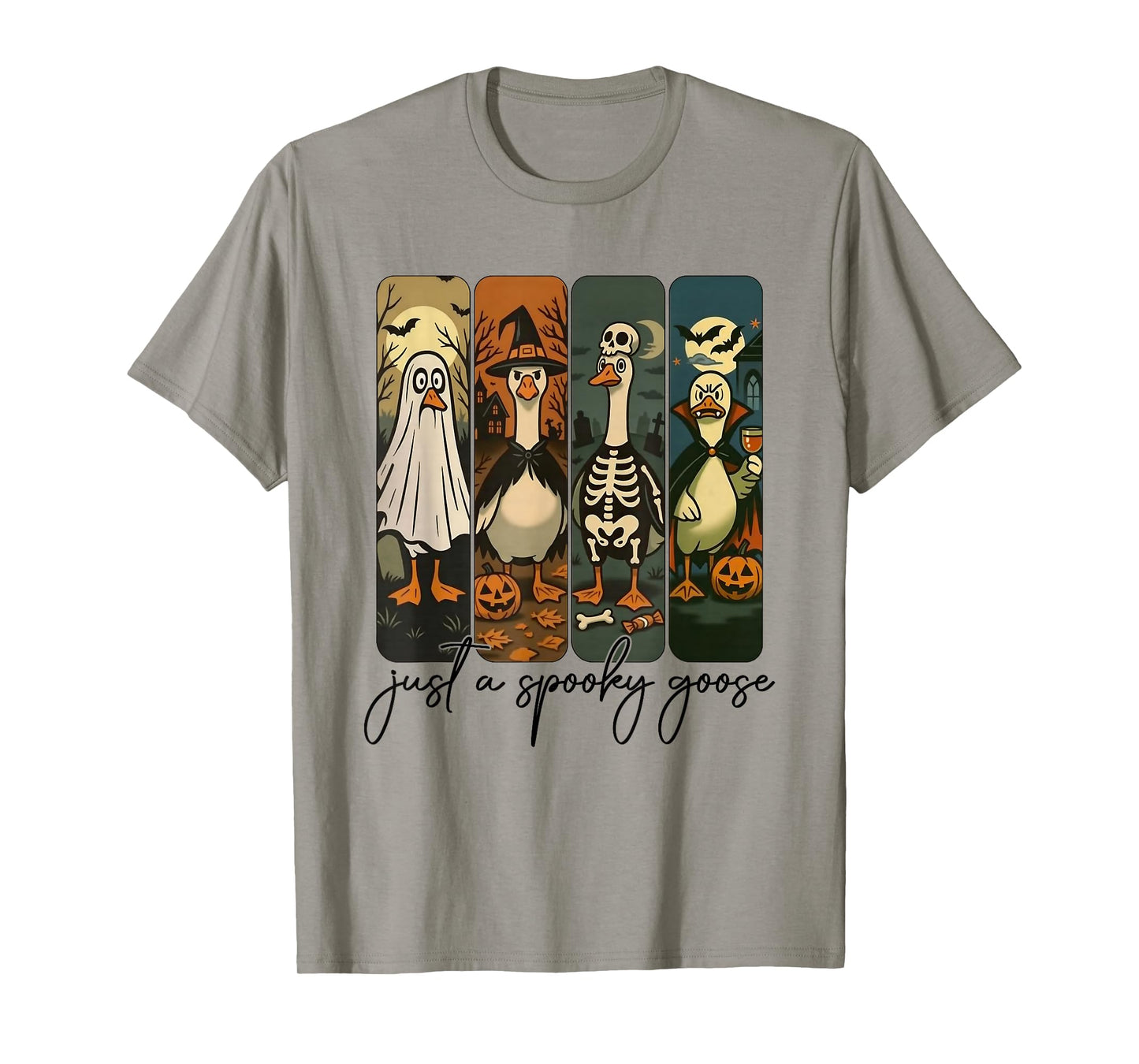 Just A Spooky Goose Halloween Silly Goose Funny Halloween T-Shirt