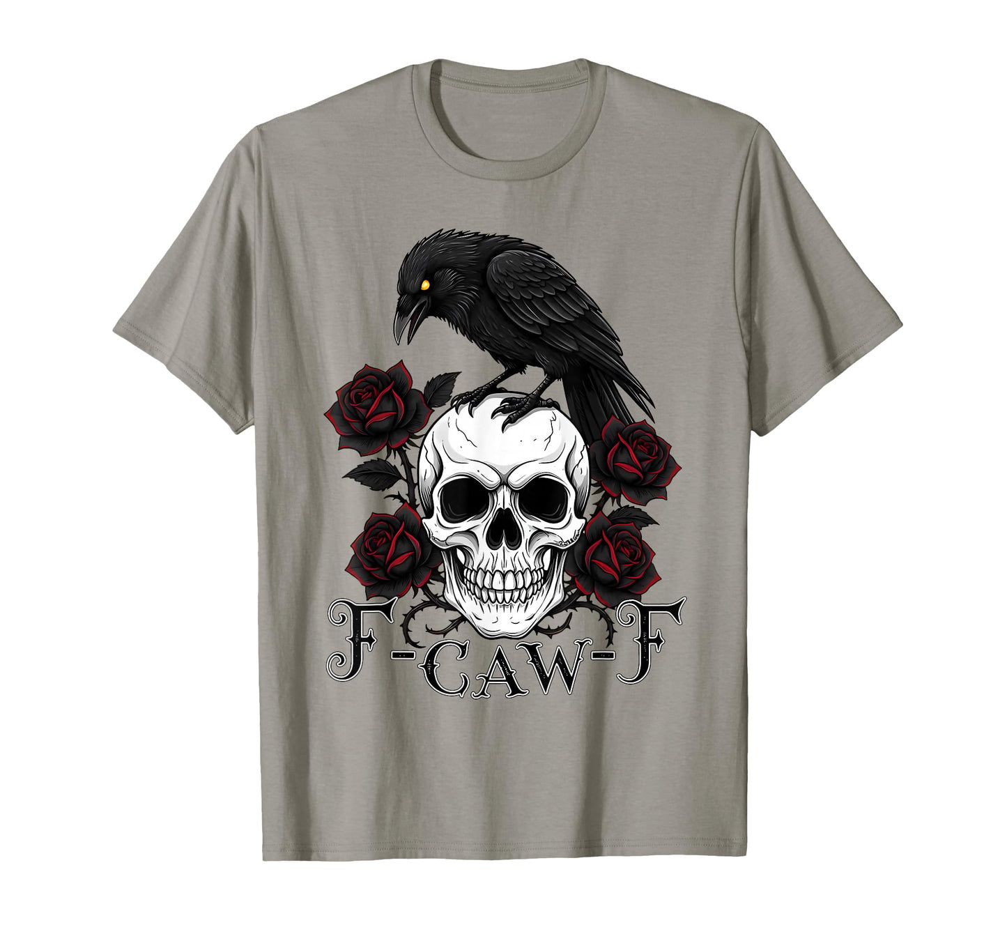 Halloween F Caw F Black Bird F-Caw-F Crow Women Men Humor T-Shirt