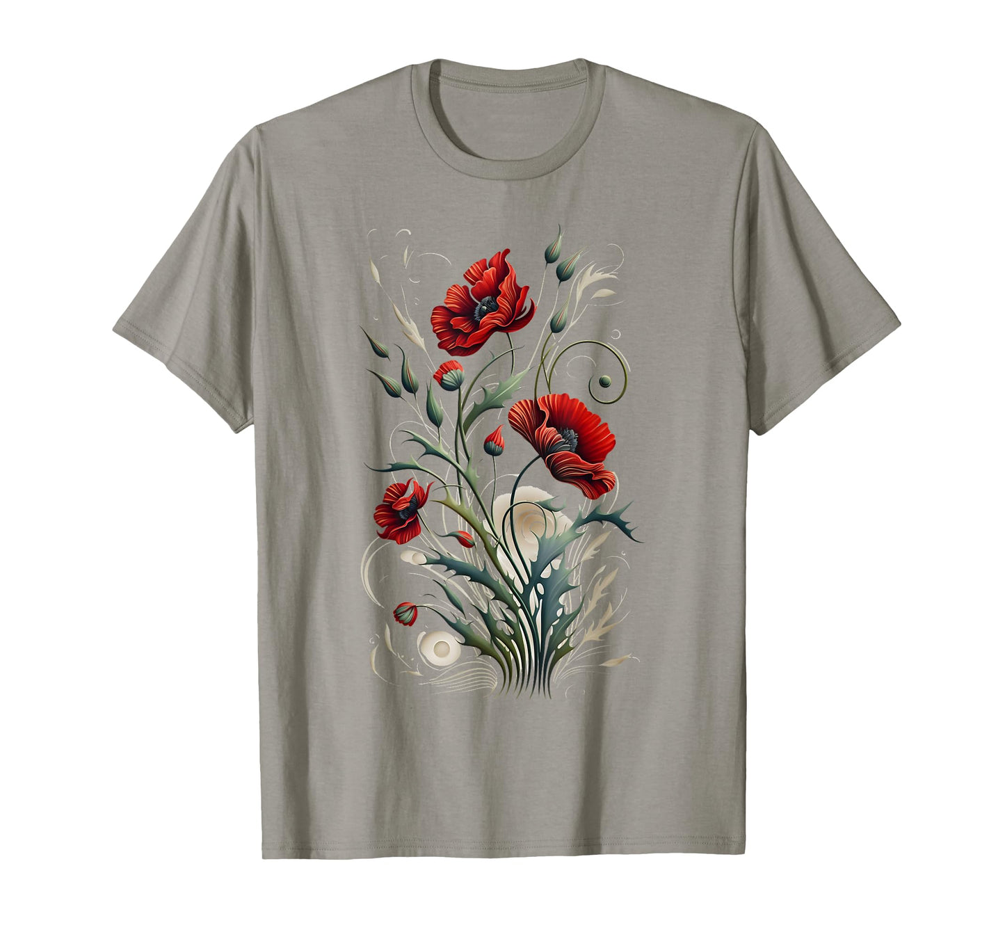 Poppies spring bloomers summer flower vintage garden Men Women Kids T-Shirt