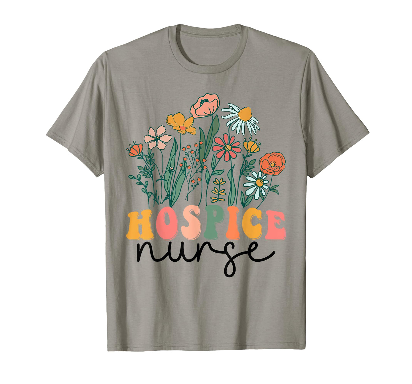 Groovy Wildflower Hospice Nurse Tees T-Shirt
