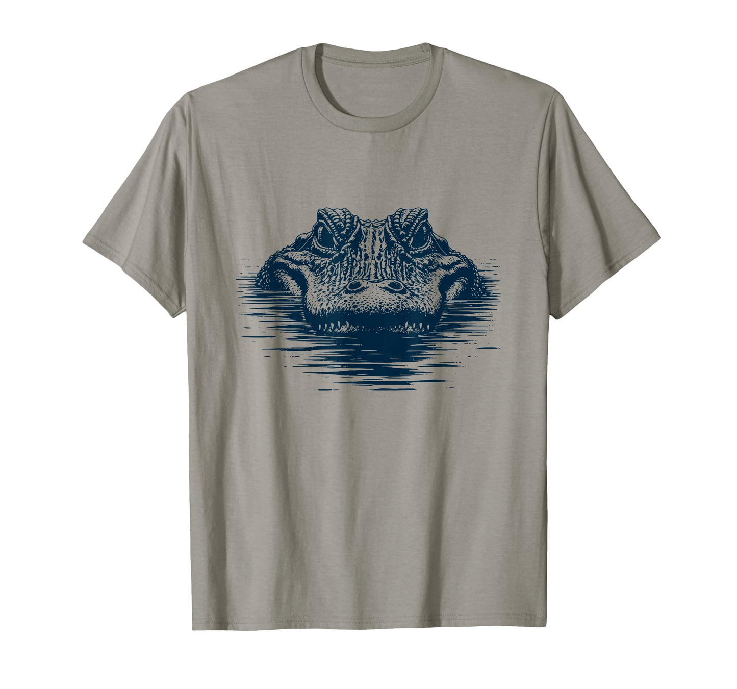 Just Chillin' Gator - Minimal Alligator Eyes Over Water T-Shirt