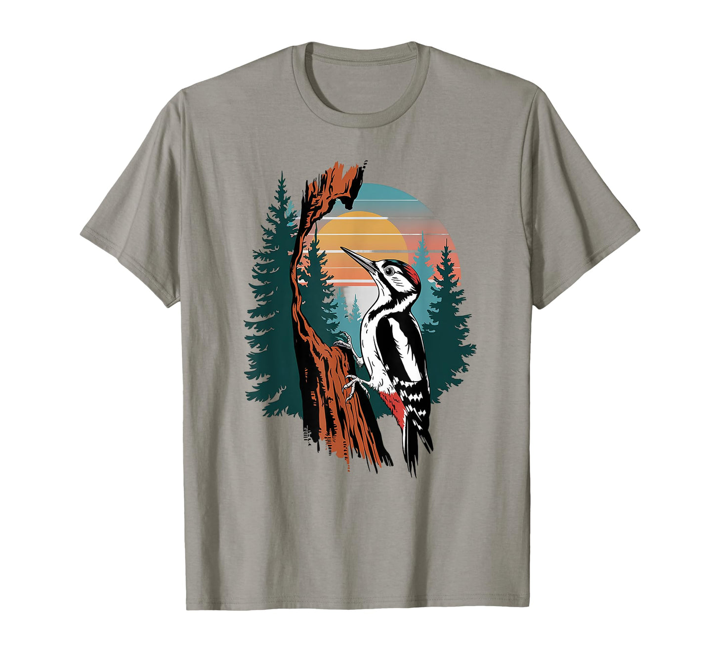 Woodpecker Hunting Hiking Outdoor Camping Forest Men Women T-Shirt