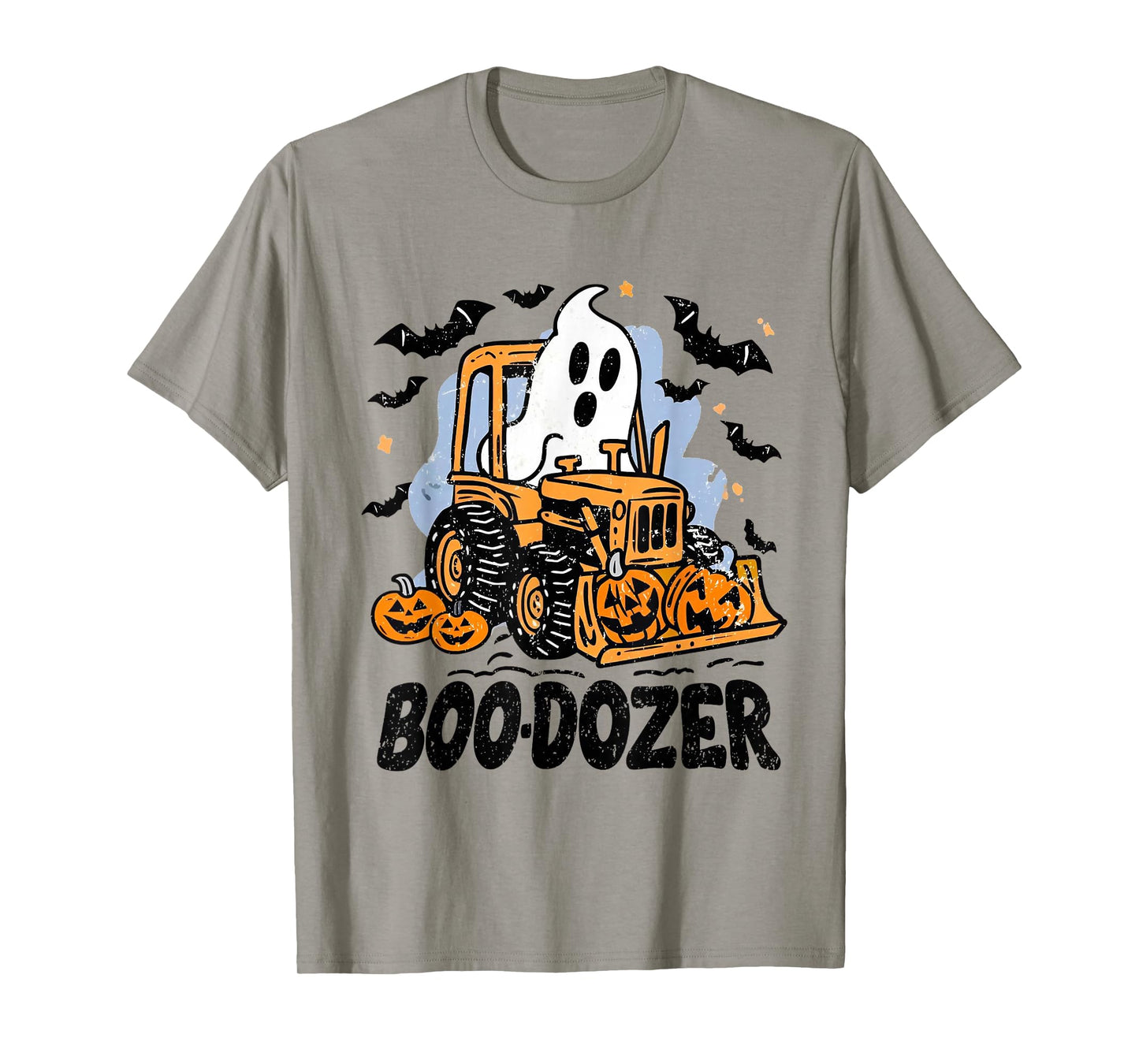 Boo-Dozer Ghost Halloween Construction Trucks Kids Boy T-Shirt