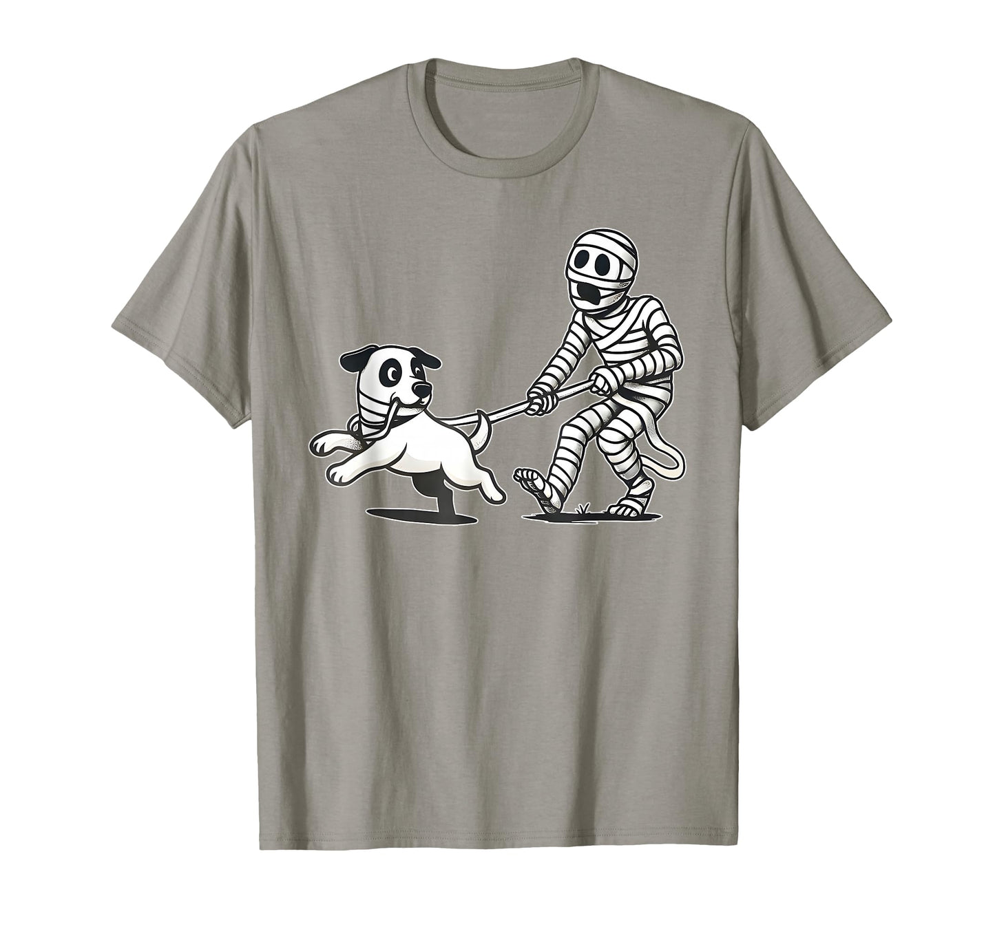 Funny Halloween Dog Skeleton, Skeleton Chasing Dog Men Women T-Shirt