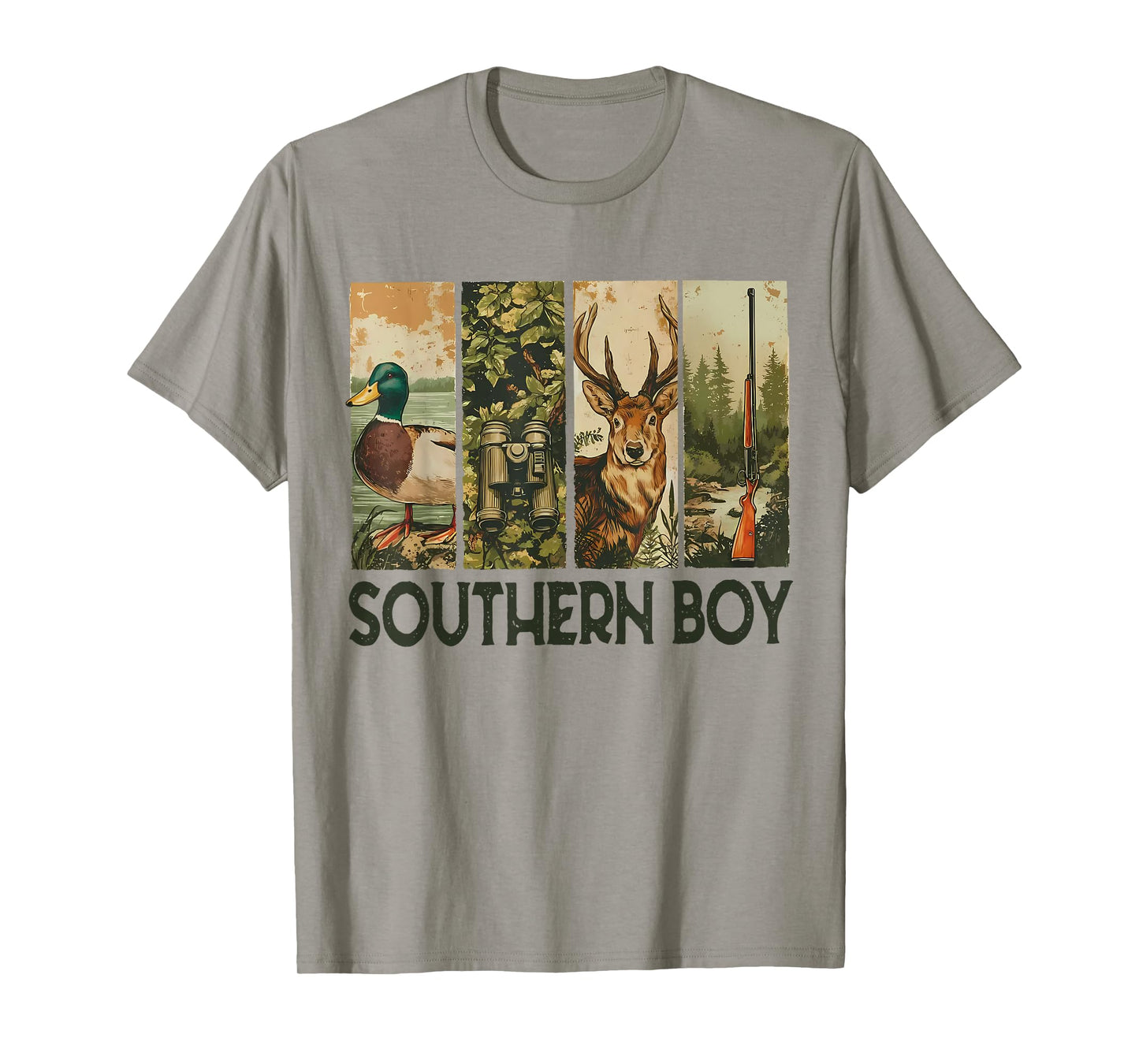 Southern Boy Camouflage Hunting Dog Camo Duck Hunter T-Shirt