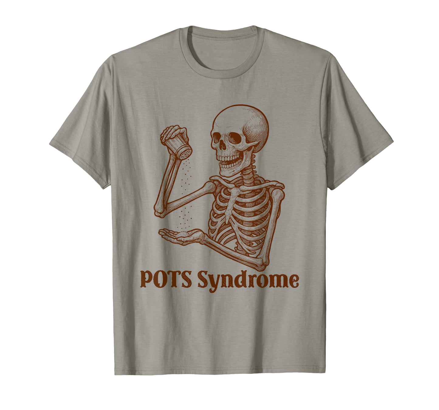 POTS Awareness Funny Skeleton Spoonie Chronic Illness T-Shirt