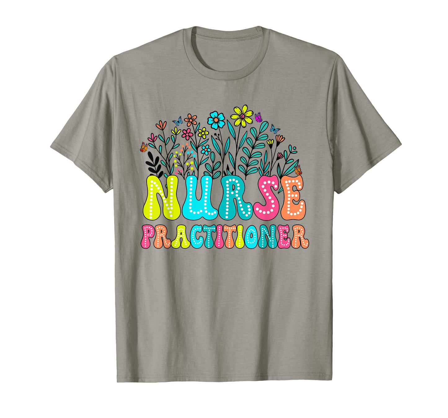 Nurse Practitioner Week Groovy Wildflower Appreciation Day T-Shirt