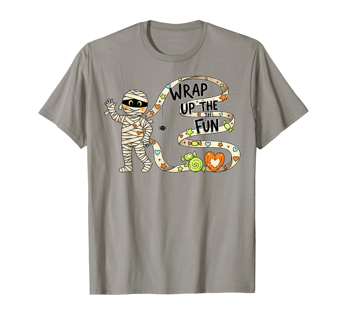 Mummy Fun Wrap, Wrap Up The Fun, Spooky Mummy Halloween Tee T-Shirt