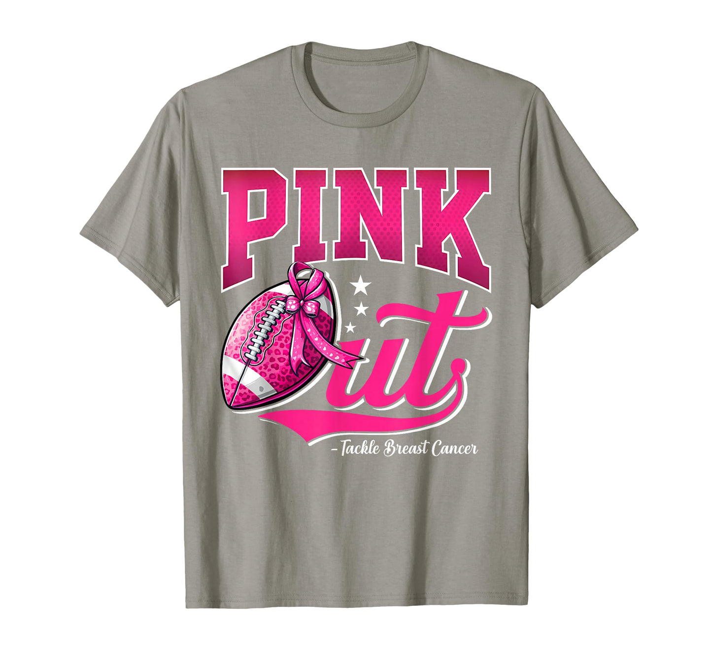 Pink Out Football Breast Cancer Awareness Men Women Kids T-Shirt
