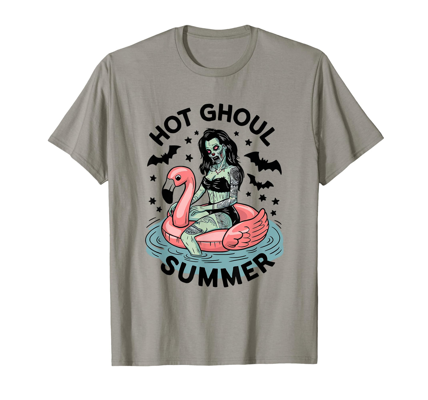 Hot Ghoul Summer Funny Zombie Gothic Spooky Retro Halloween T-Shirt