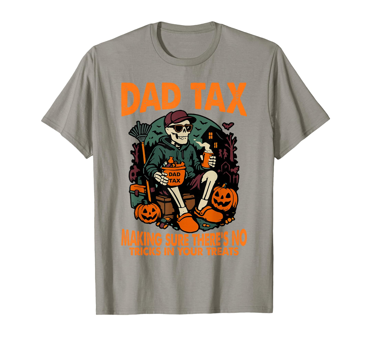 Vintage Dad Tax Making Sure Theres No Skeleton Halloween T-Shirt