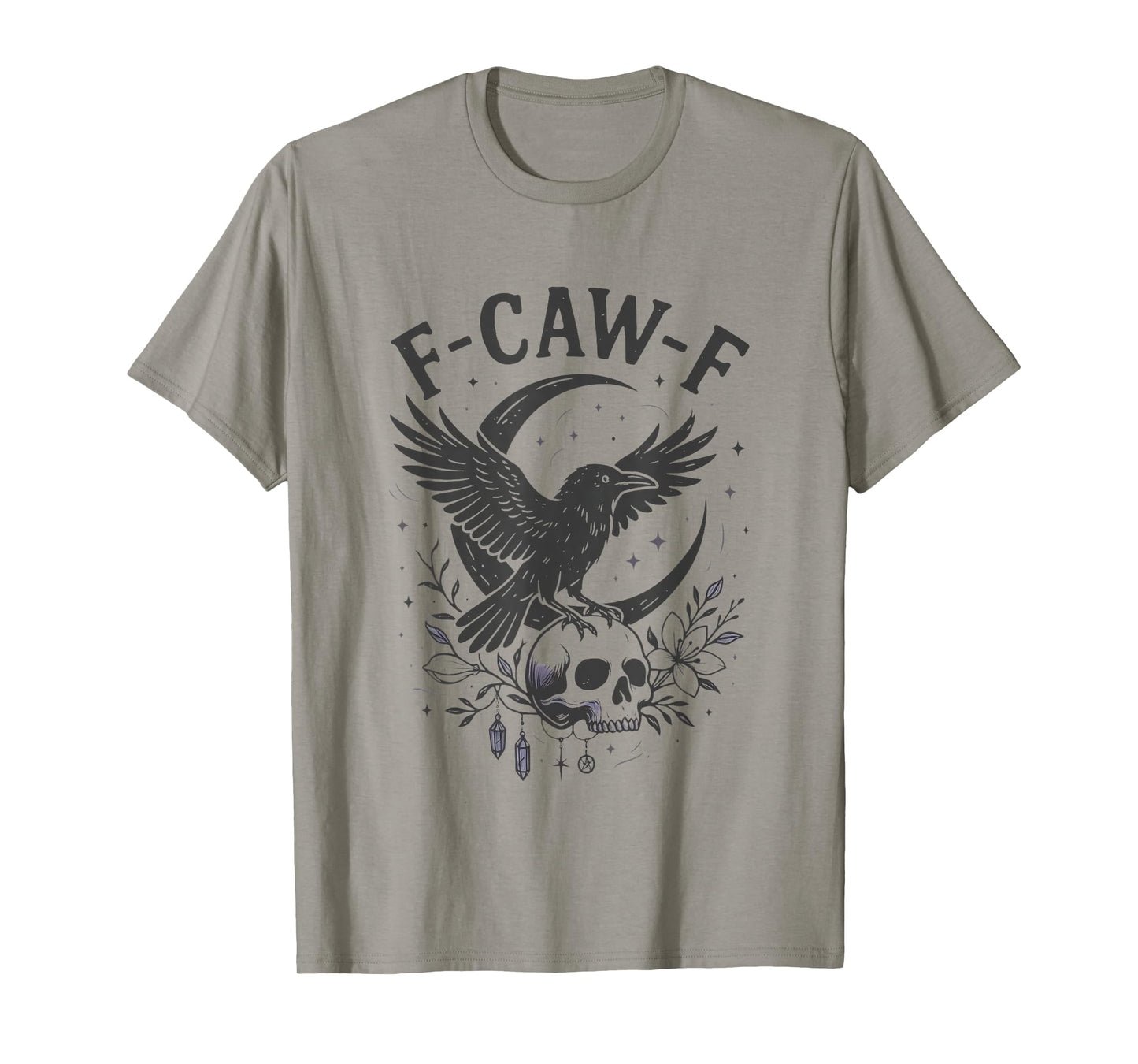 Halloween F Caw F Black Bird F-Caw-F Crow Women Men T-Shirt
