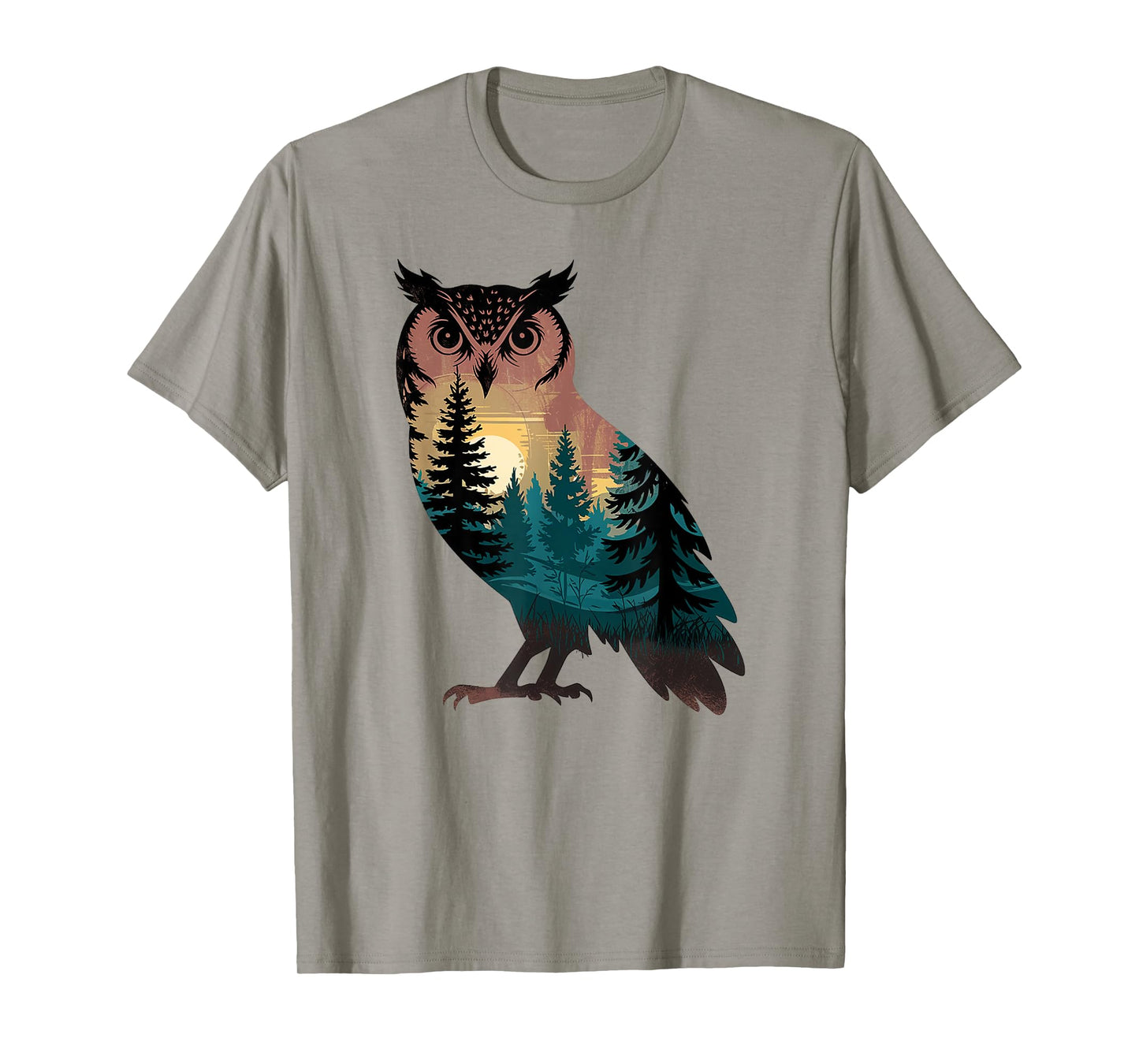 Owl Hunting Hiking Outdoor Camping Forest Men Women Owl T-Shirt