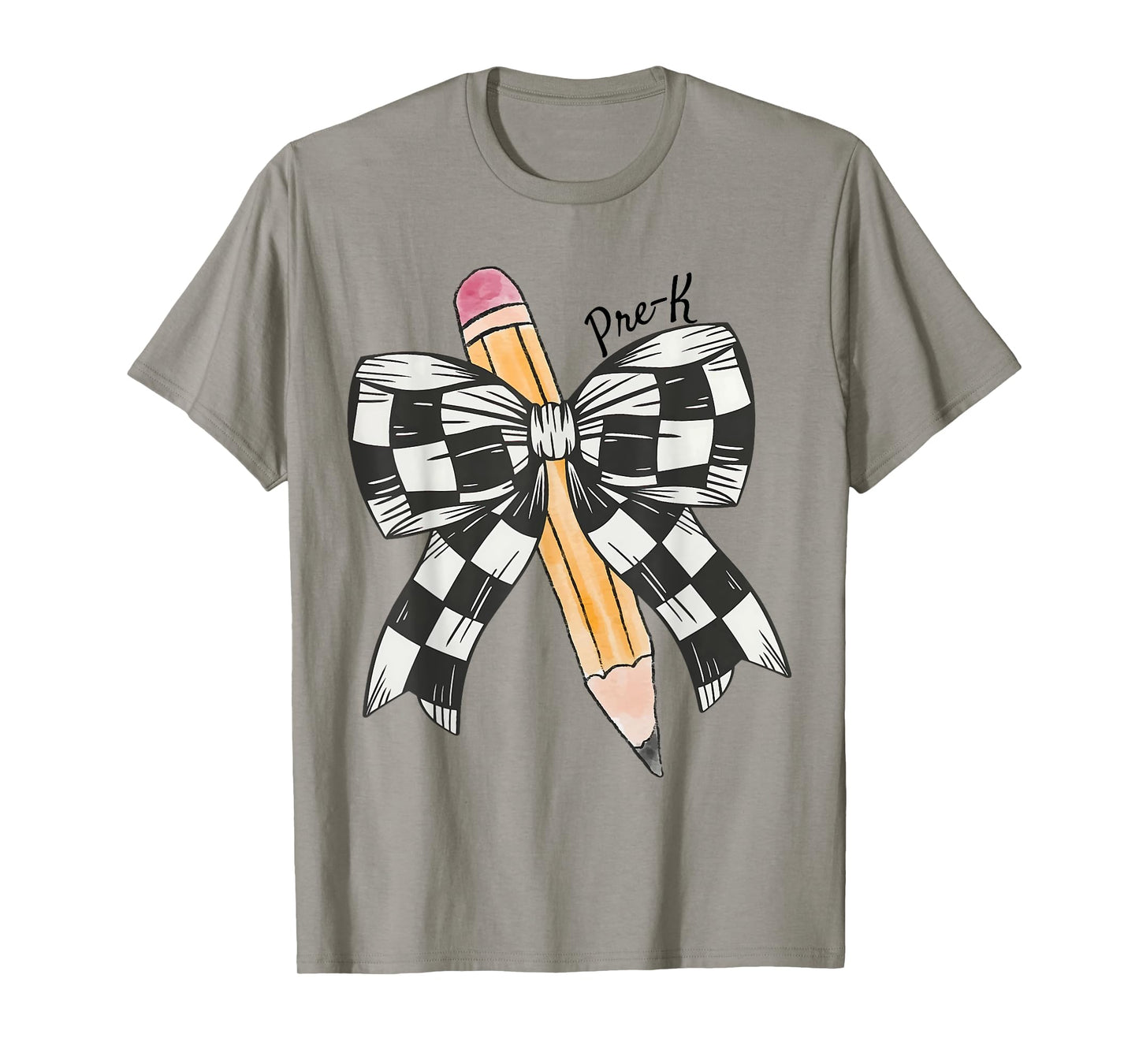 Coquette Pencil Bow Funny Pre K Teacher Kids Back To School T-Shirt